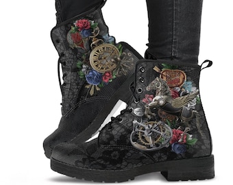 brown steampunk boots