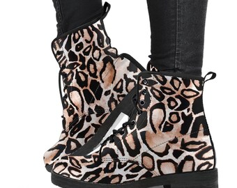 distressed combat boots