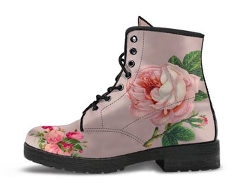 baby pink combat boots
