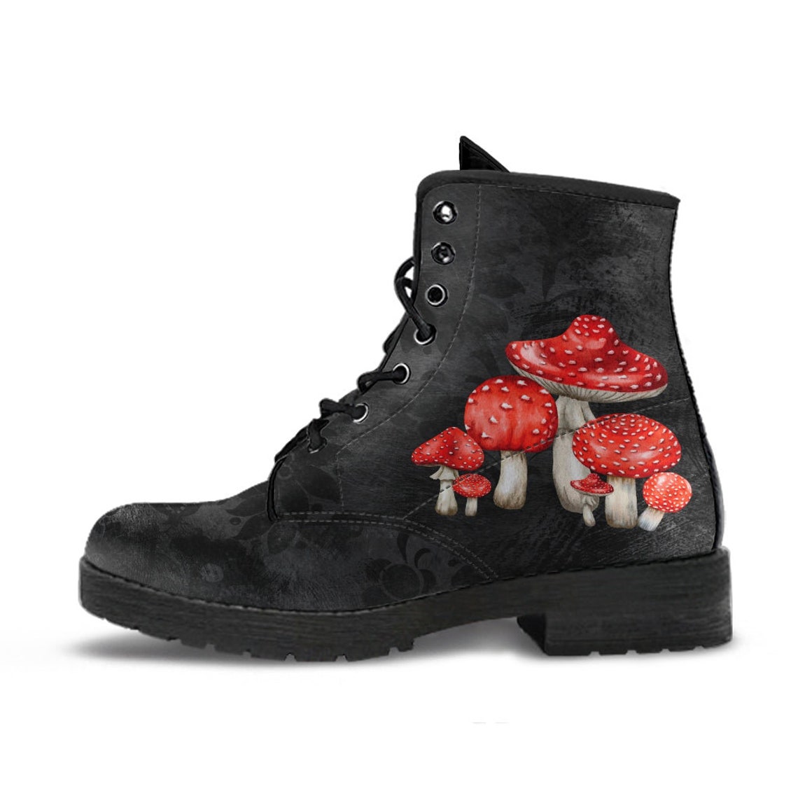 Combat Boots Mushroom Boots 103 Mushroom Gift Birthday Etsy