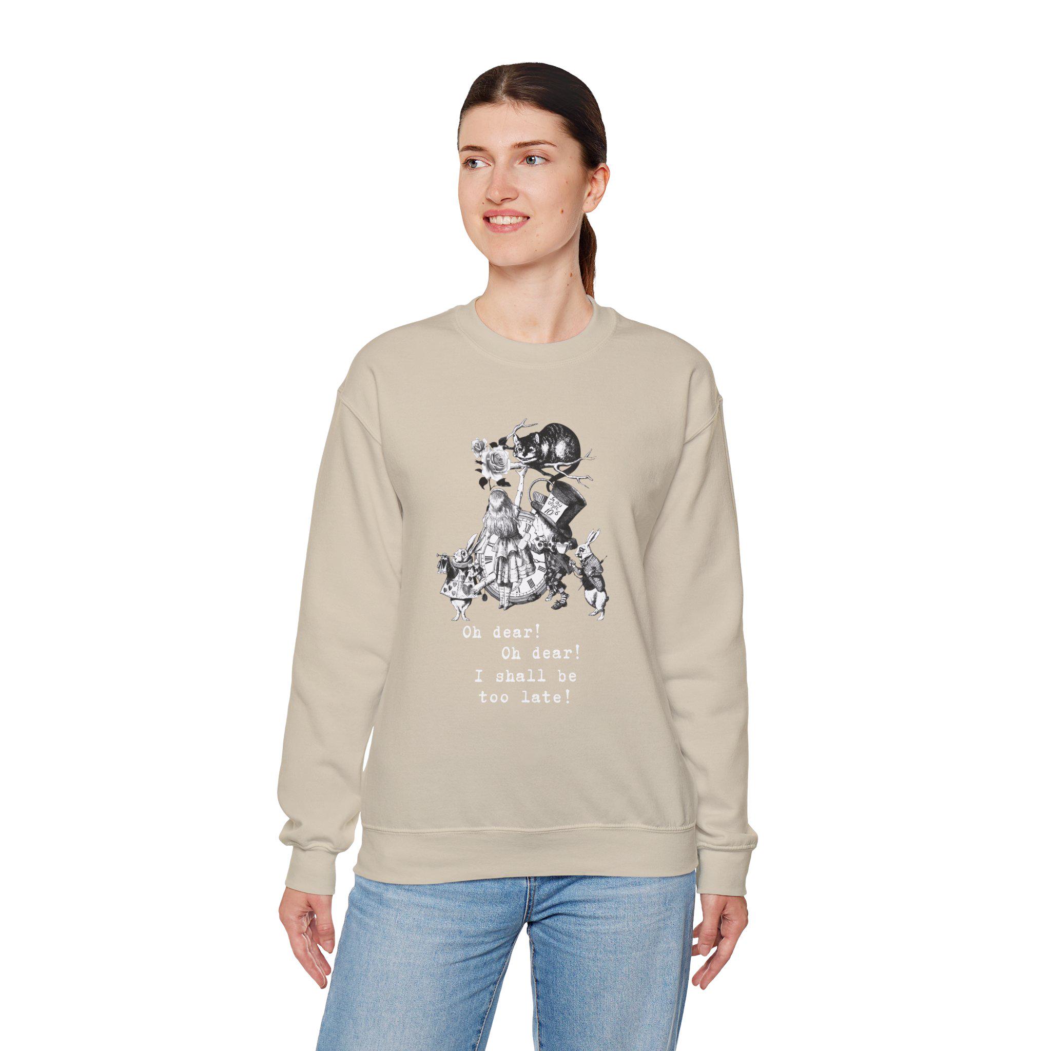 Sweat Vintage Années 90 Alice Au Pays Des Merveilles - Chat Du Cheshire - Taille XL