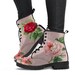 Combat Boots - Vintage Style Flowers | Boho Shoes, Handmade Lace Up Boots, Vegan Leather Lace Up Boots Women 