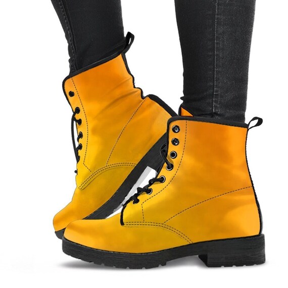 yellow leather boots