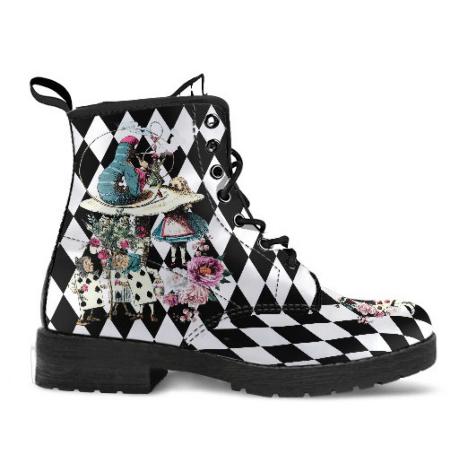 Combat Boots Alice in Wonderland Gifts 43 Colorful Series Etsy