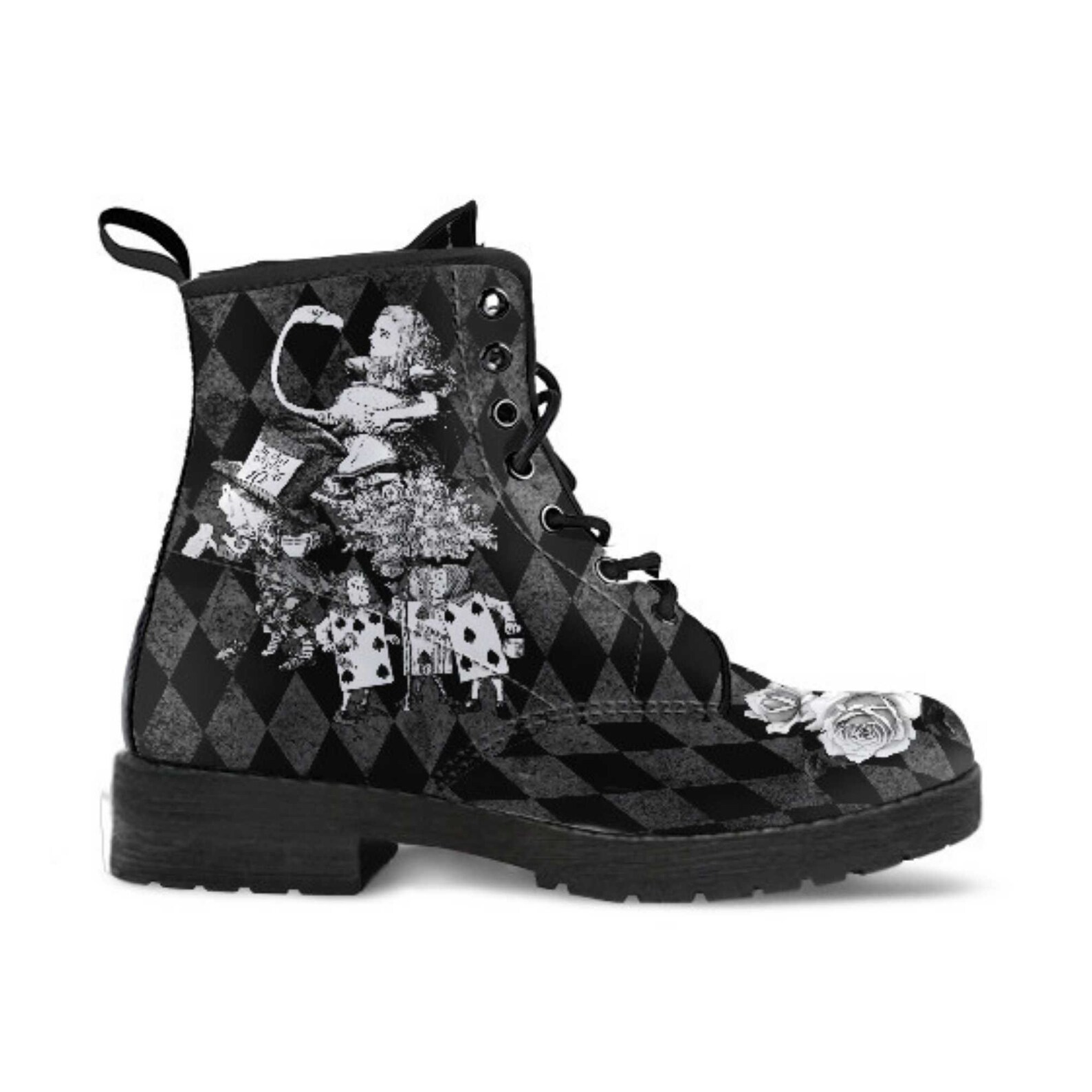 alice in wonderland combat boots