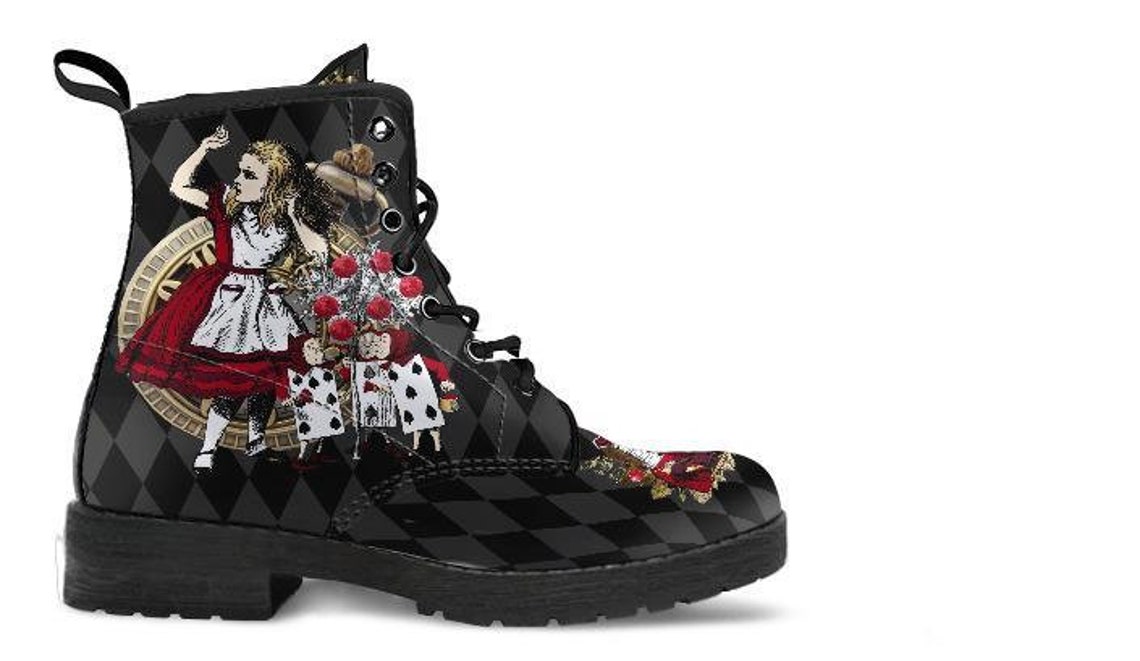 alice in wonderland combat boots