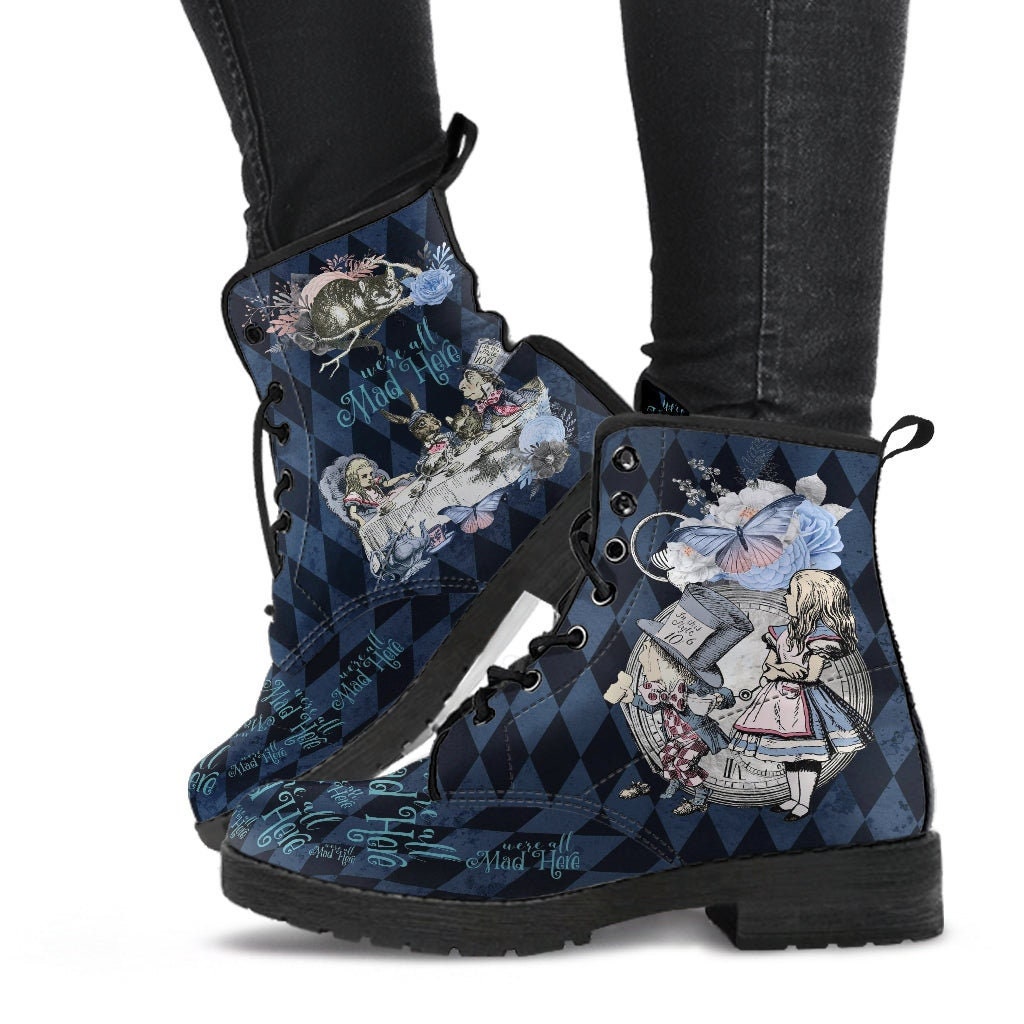 Alice in wonderland combat boots cheap