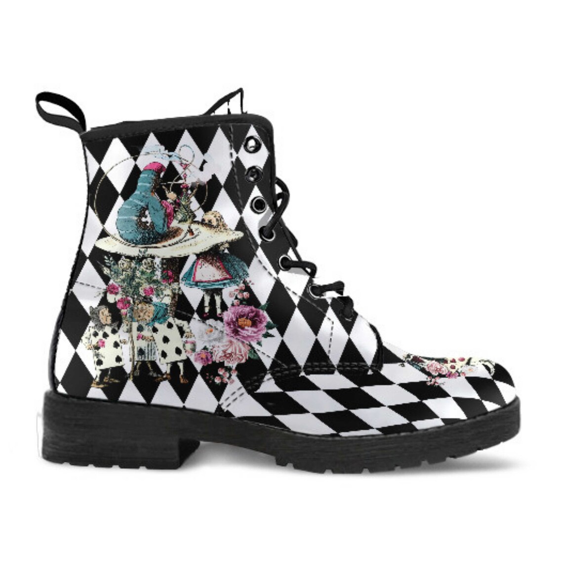 alice in wonderland combat boots
