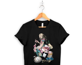 Graphic Tee - Alice in Wonderland Gifts #44 Colorful Series | Gift Idea, Gifts for Women, T Shirts for Women, Custom Shirt, Graphic Tees for