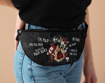 Fanny Pack - Alice in Wonderland Gifts #34 Red Series | Cute Gift for Her, Kawaii Aesthetic Artsy Custom Packs for Women, Personalized
