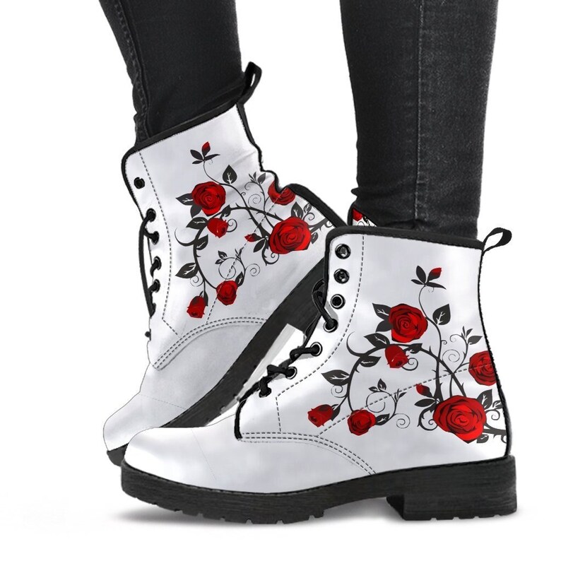 Combat Boots Ranking TOP6 Rose Art Boho Ve Handmade