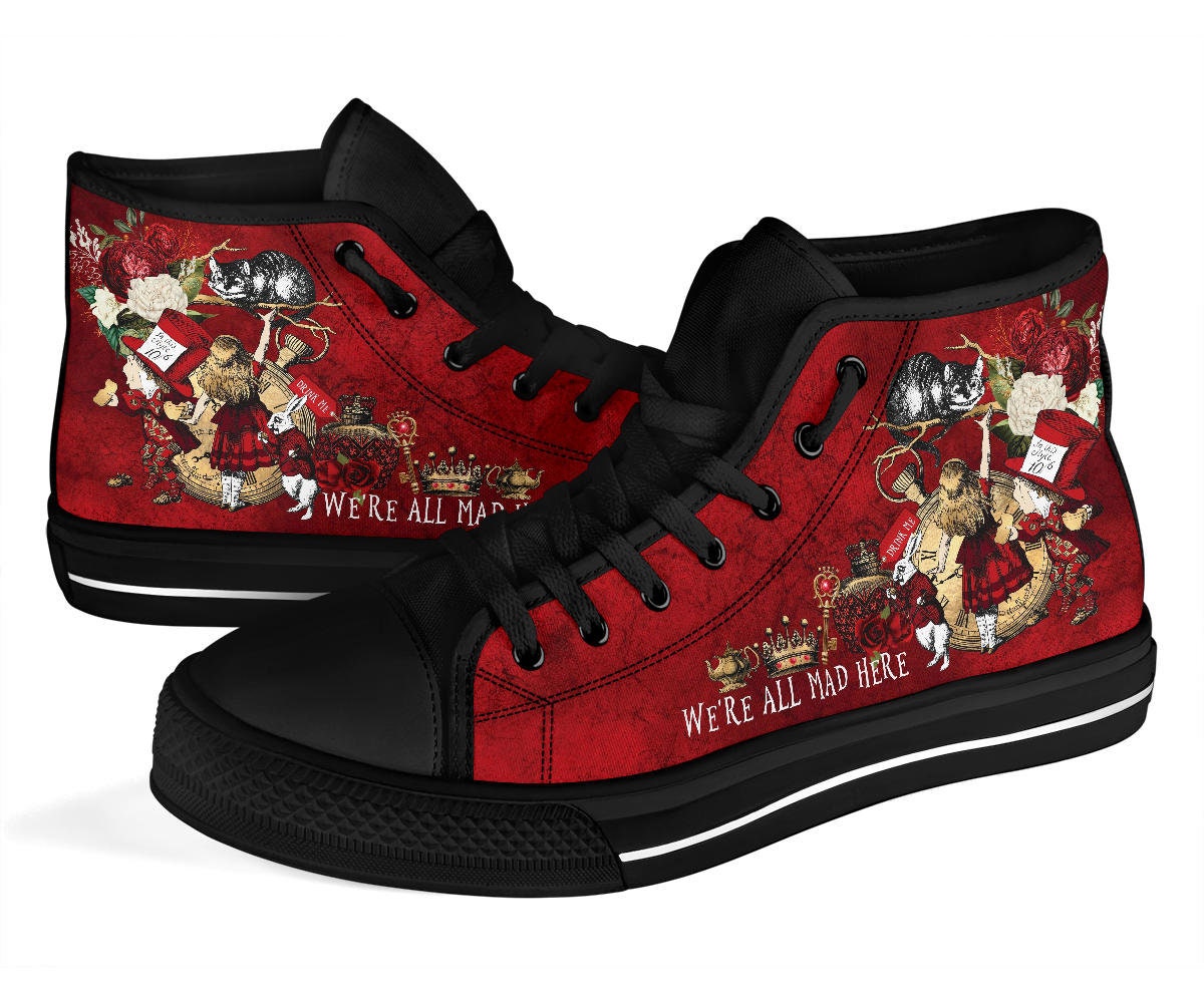 High Top Sneakers Alice in Wonderland Gifts 102 Red Series Birthday Gifts,  Gift Idea, Custom Canvas Shoes, Cute Kawaii Aesthetic -  Canada