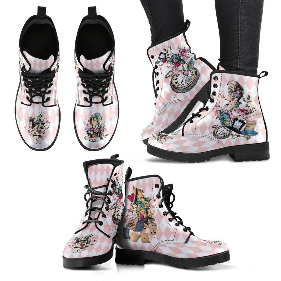alice in wonderland combat boots