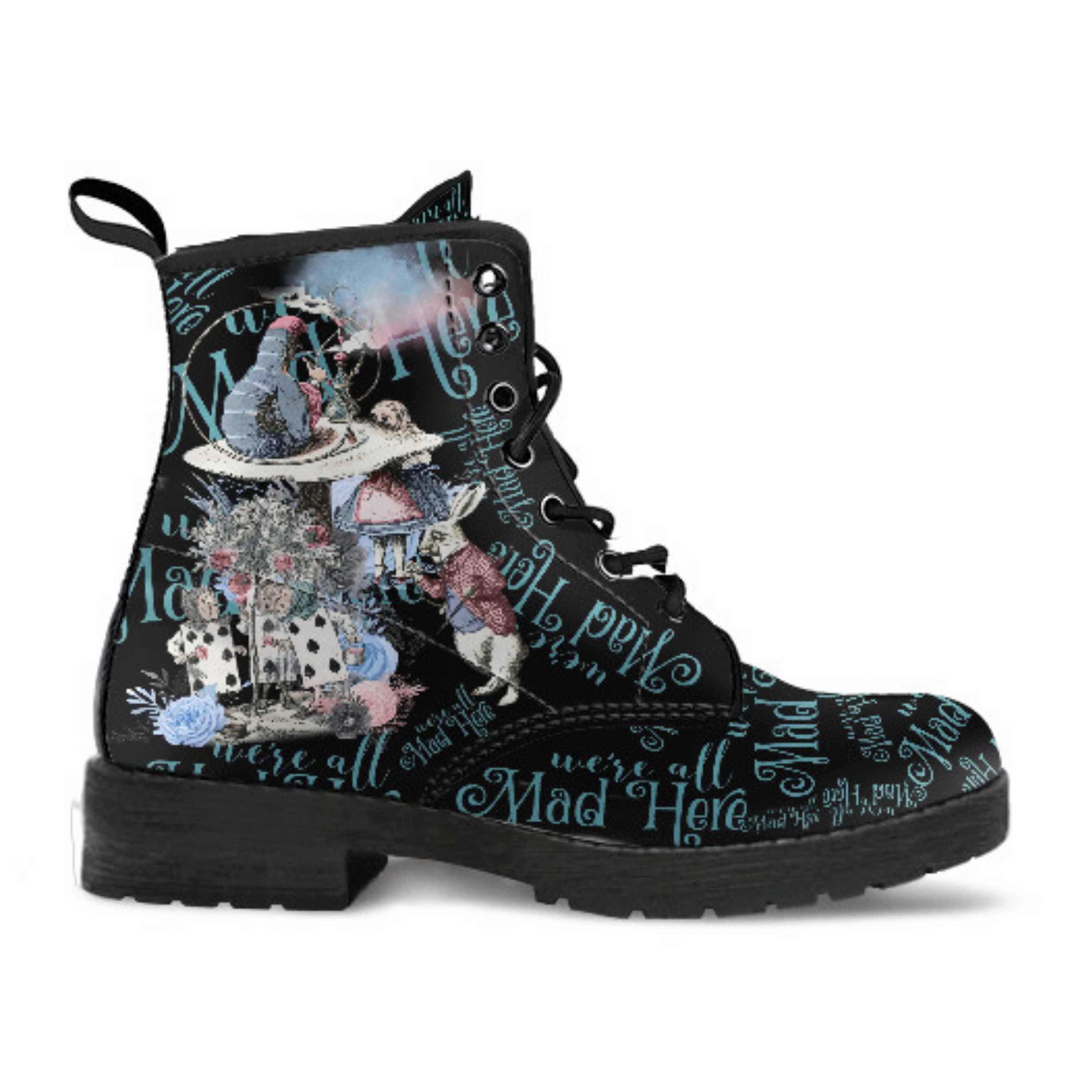 alice in wonderland combat boots