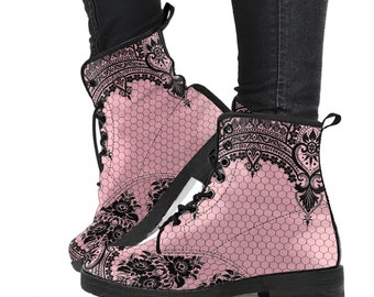 pink army boots