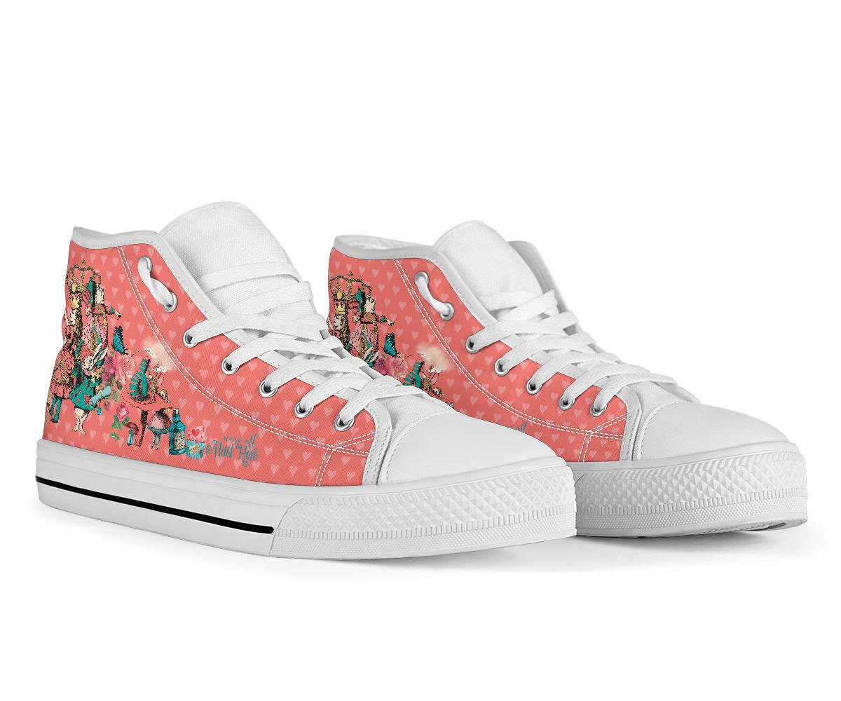 High Top Sneakers Alice in Wonderland Gifts 101 Coral - Etsy