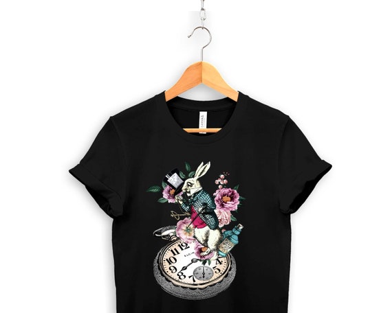 Alice In Wonderland T-Shirt White Rabbit Cool Gift Shirt Alice In Wonderland T-Shirt White Rabbit Cool Gift Shirt