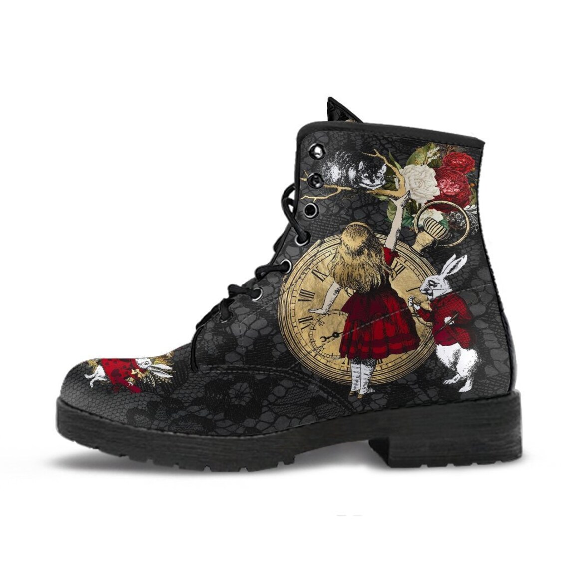alice in wonderland combat boots