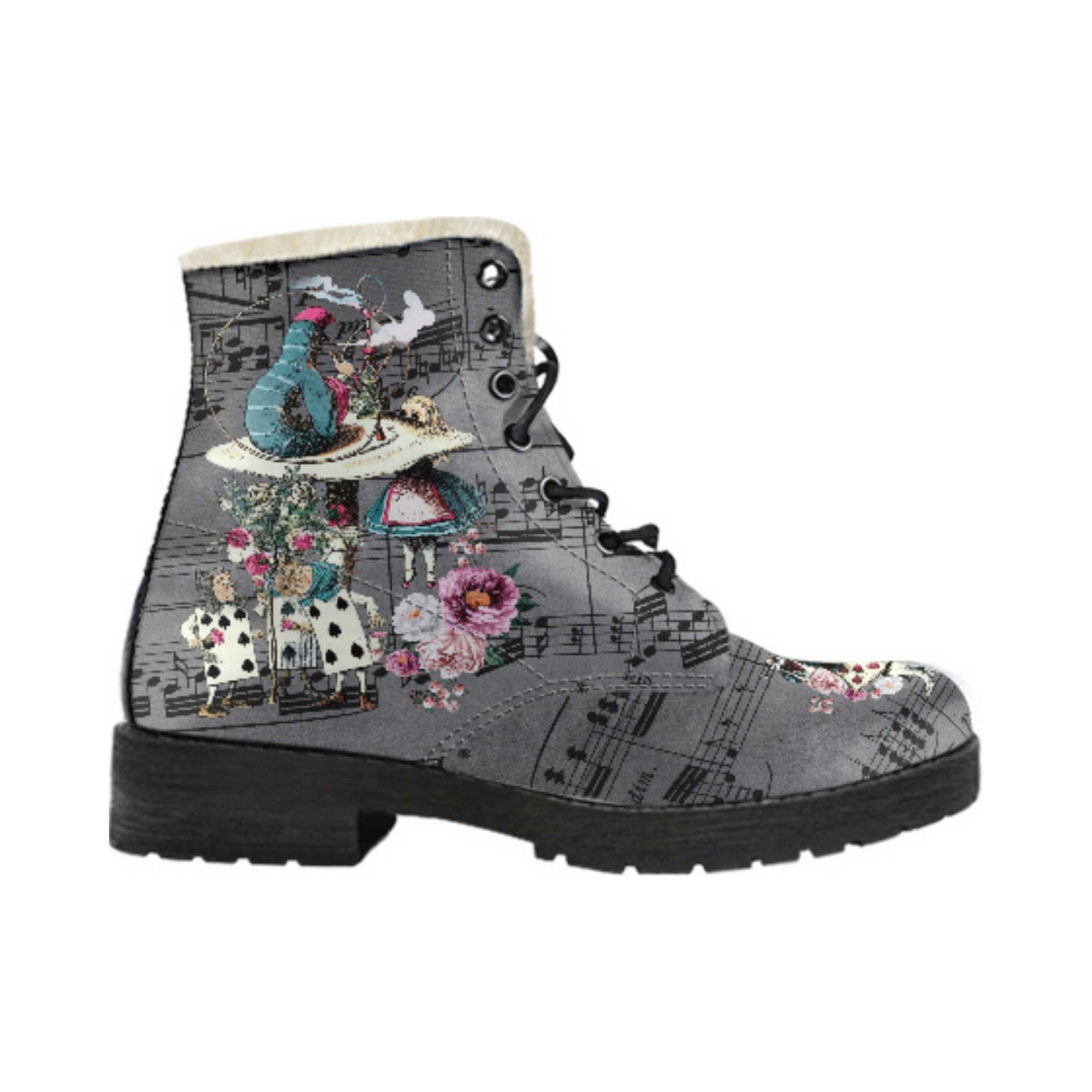 alice in wonderland combat boots