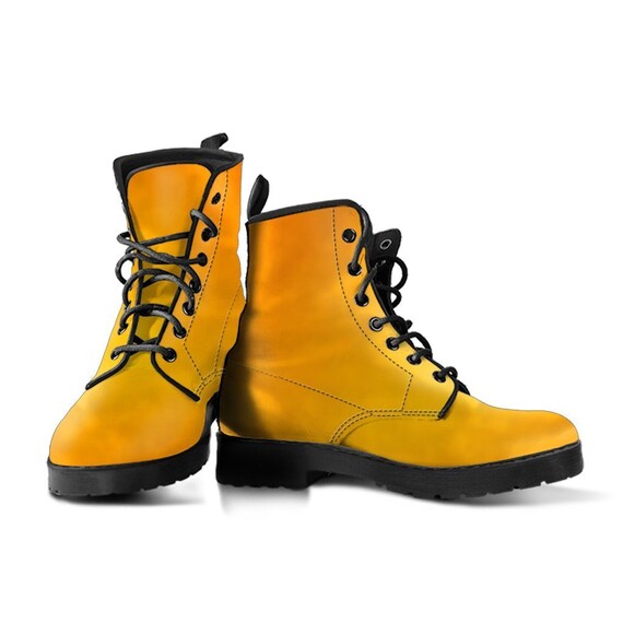 yellow combat boots