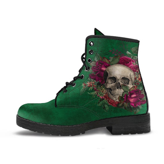 Skull combat boots discount
