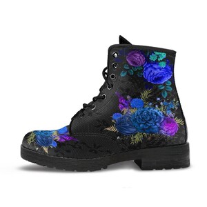 Combat Boots Beautiful Flowers 101 Women's Black - Etsy