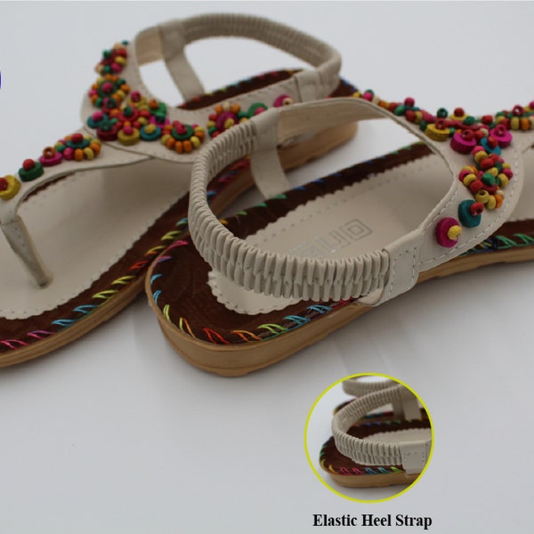 Colorful Beaded Sandals Women | Summer Beach Sandals | Boho African Ladies Sandals | Women Shoes | Wrap Sandal | Gifts for Her