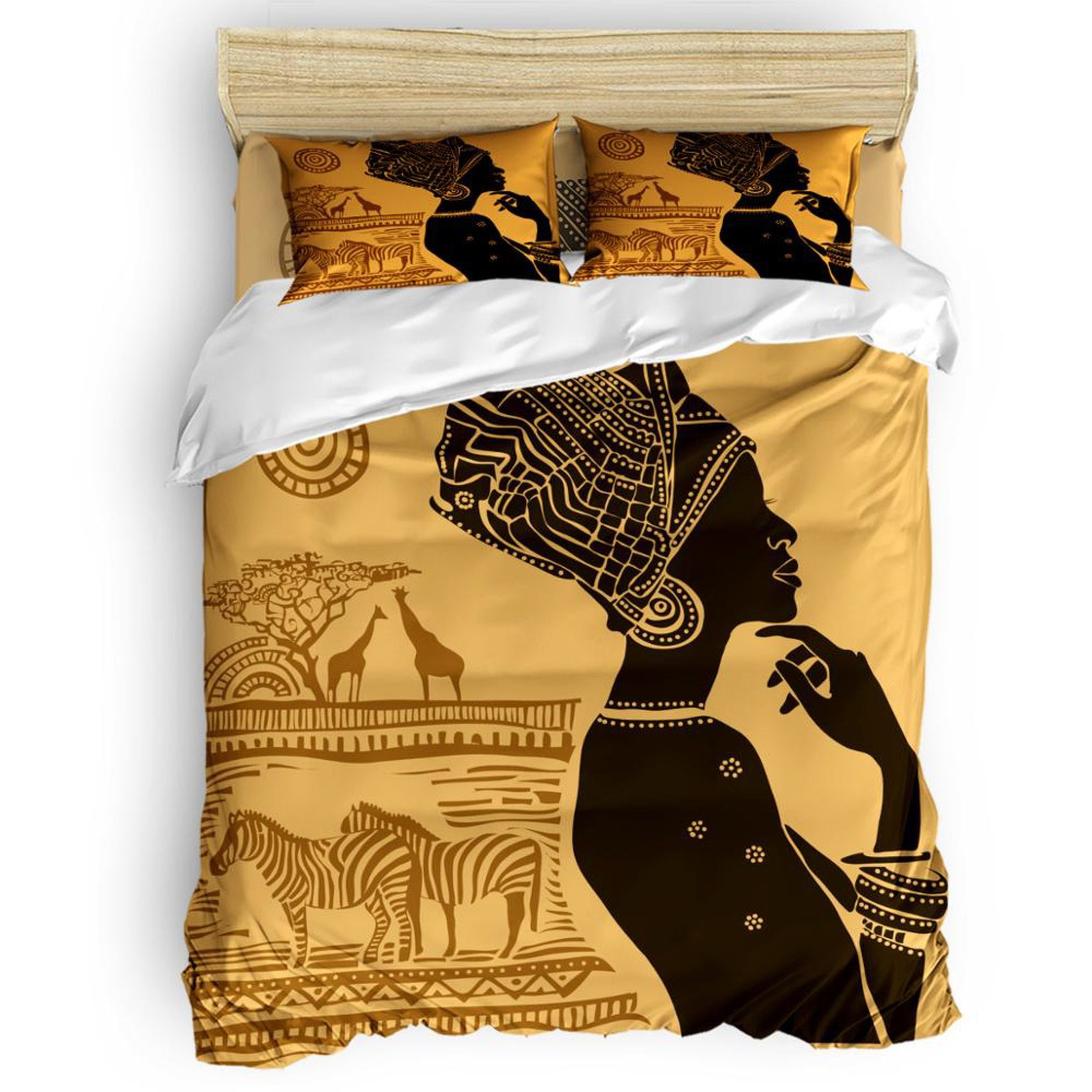 Duvet Cover & Bed Sheet Set Printed African Theme Etsy