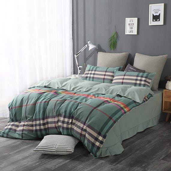 Cotton Bedding Set | Duvet Cover | King Queen Size Bedsheet Set | Fitted Sheet | Flat Sheet | Pillow Cases | Aesthetic Luxury Bedding