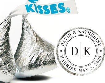 Personalized Wedding Hershey Kisses Labels Only - Personalized Chocolates - Customized Chocolates - Personalized Wedding Stickers - 108pcs