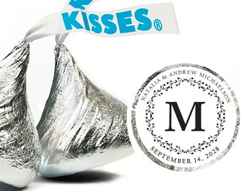 Personalized Wedding Hershey Kisses Labels Only - Personalized Chocolates - Customized Chocolates - Personalized Wedding Stickers - 108pcs