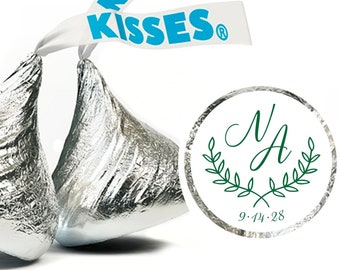 Personalized Wedding Hershey Kisses Labels Only - Personalized Chocolates - Customized Chocolates - Personalized Wedding Stickers - 108pcs