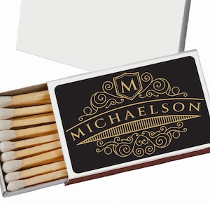 BULK Wedding Matches -Single Initial Monogram Design - Wedding Favor Match Boxes - Custom Party Favors - Wedding Favor Ideas - Sold in 50pcs