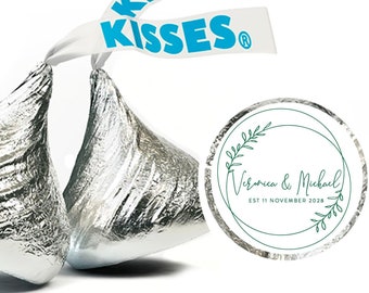 Personalized Wedding Hershey Kiss Labels Only - Personalized Chocolates - Customized Chocolates - Personalized Wedding Stickers - 108pcs