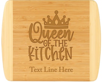 Personalized Cutting Board - Queen of the Kitchen - Wood Cutting Boards - Kitchen Essentials - Kitchen Decorations - Bridesmaid Gifts