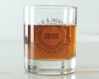 24 pcs - Personalized Shot Glass - Cheers! Monogram Wedding Favors - Unique Personalized Votive Shot Glass-Wedding Favors-Gift Ideas-DGN224