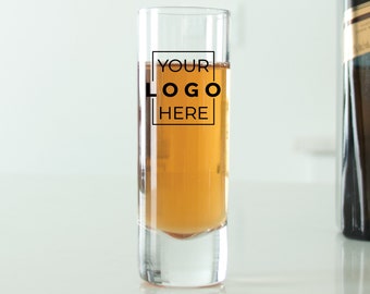 24 pezzi - Bicchieri da shot alti personalizzati - Aggiungi il tuo logo - Bicchieri da shot Shooters - Prodotti promozionali personalizzati Bicchieri da ristorante