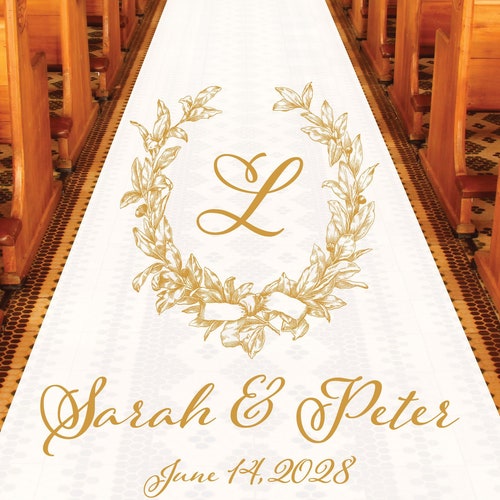 Personalized Wedding Aisle Runners Elegant Wedding Royal Etsy