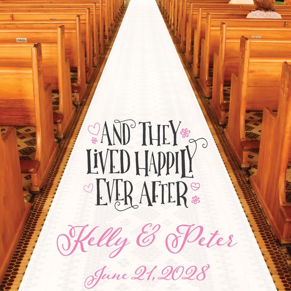 And They Lived Happily Ever After Wedding Aisle Runner