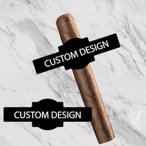 18pcs - Bulk Custom Cigar Band Labels - Custom Add Your Logo Design Cigar Band Labels Stickers - DIY Cigar Stickers Labels - Cigar Bar Favor