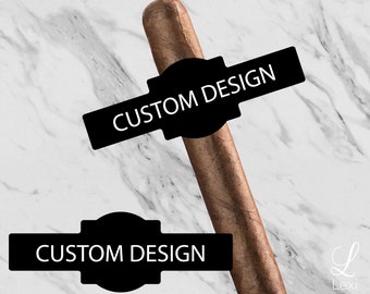 18pcs - Bulk Custom Cigar Band Labels - Custom Add Your Logo Design Cigar Band Labels Stickers - DIY Cigar Stickers Labels - Cigar Bar Favor