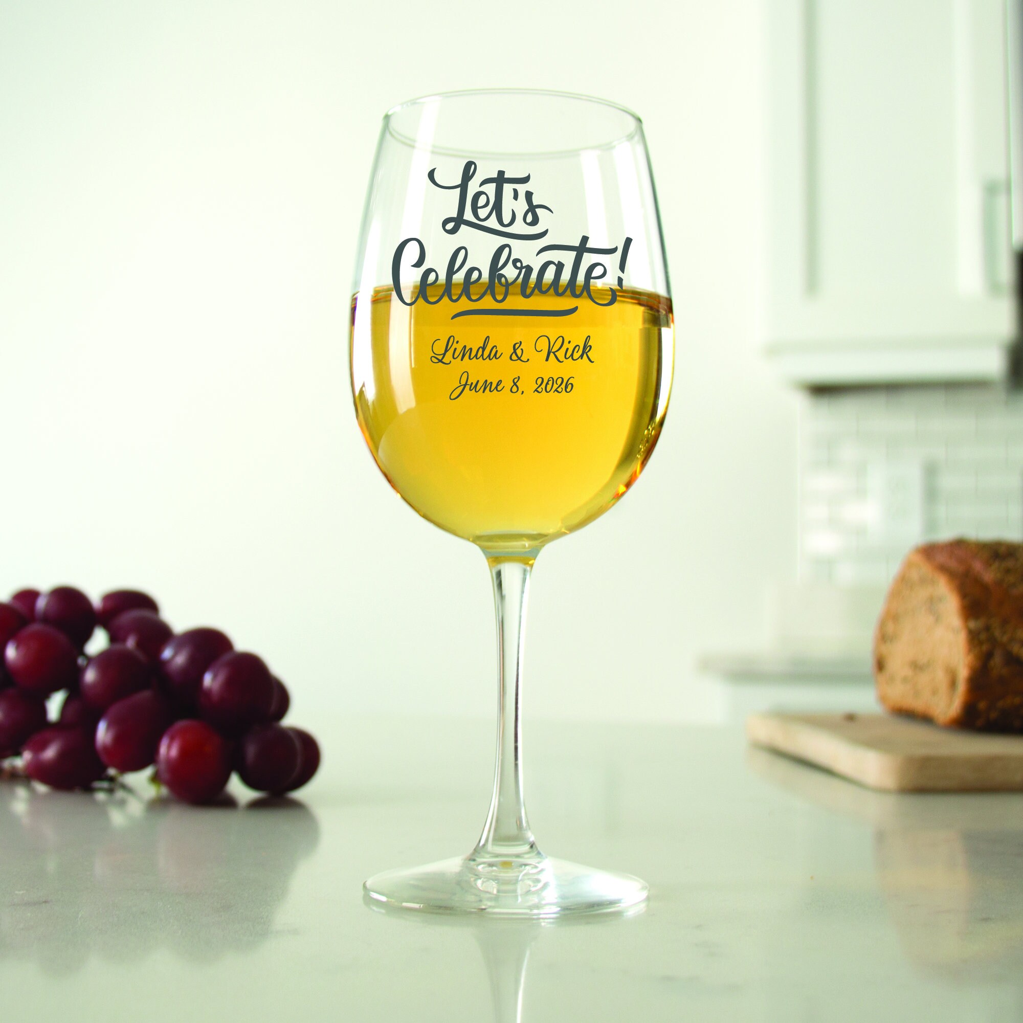 24 Pcs - Personalized 12 Oz. Wine Glass - Let's Celebrate - Unique  Personalized Wine Glass - Wedding Favors - Gift Ideas - Favors - DGN53 -  Etsy