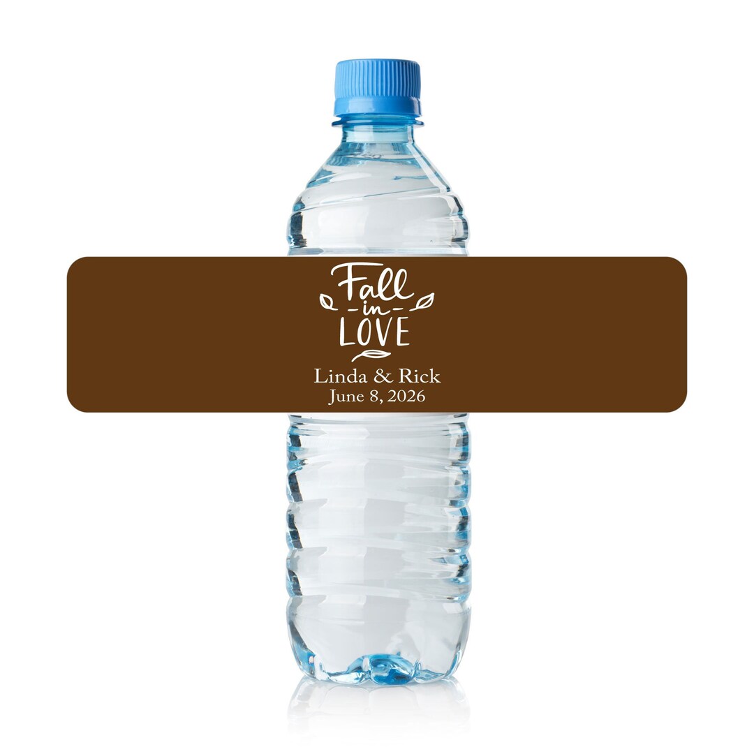 24pcs Bulk Water Bottle Labels Stickers Fall in Love Design Water Proof