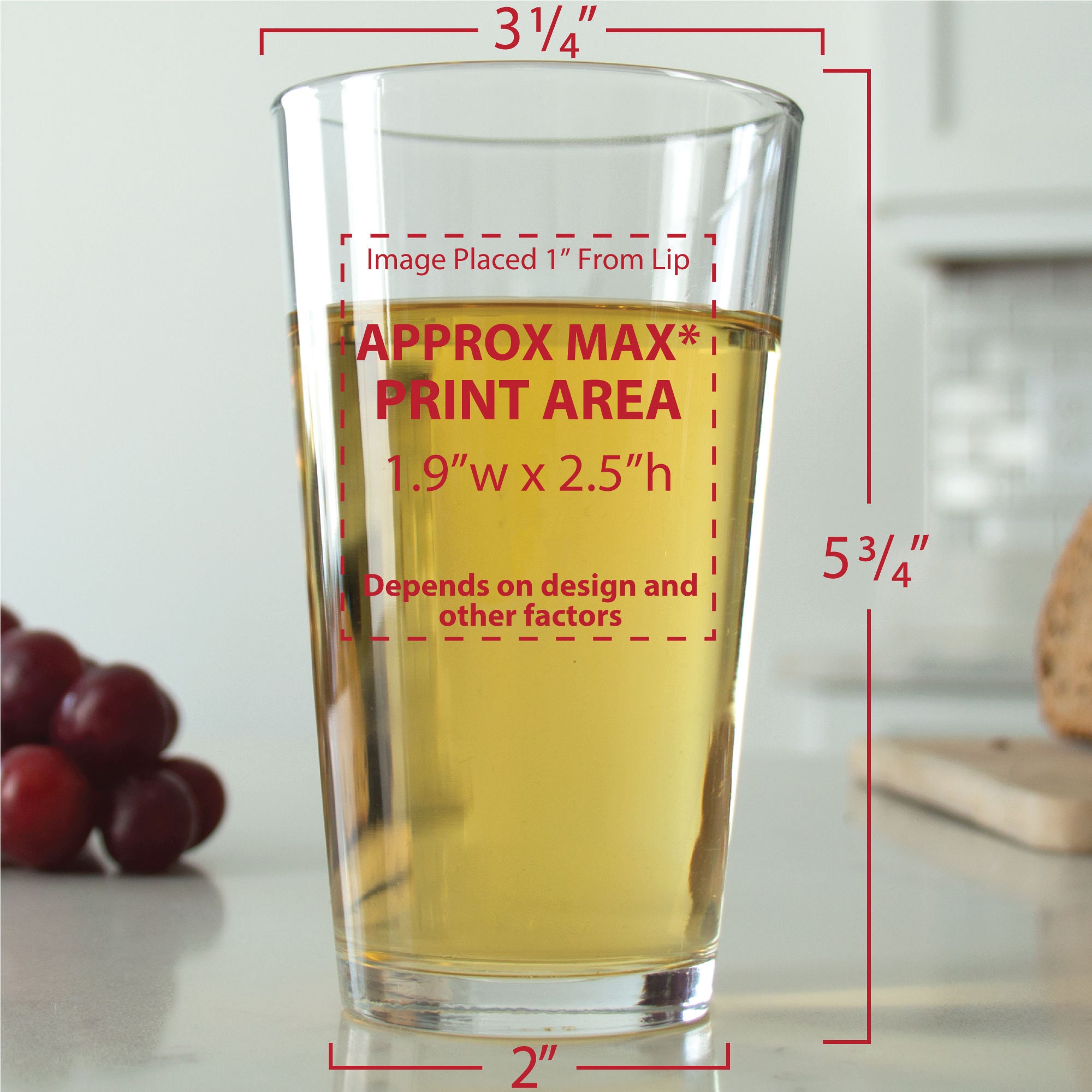 24 Pcs - Personalized 16 Oz. Pint Glass - Custom Wedding Favor Glasses ...
