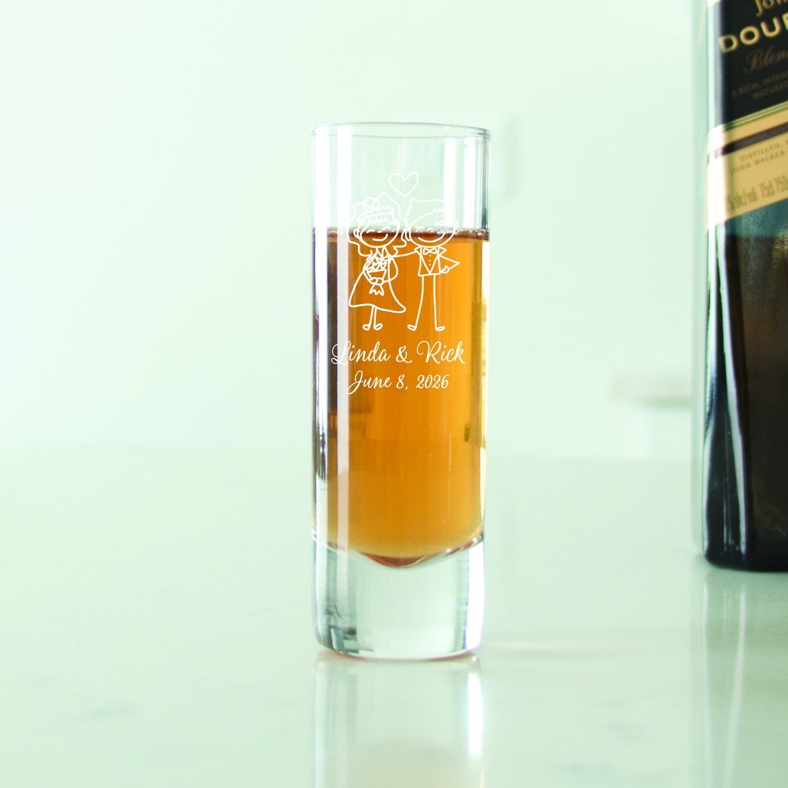 24 pcs Personalized Shot Glass Love Couples Unique Etsy