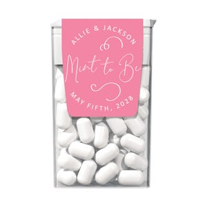 Personalized Wedding Tic Tac Mint to Be - Tic Tac Labels Custom Printed Wedding Favor Gifts - Tic Tac 1oz Size LABELS ONLY 36pcs
