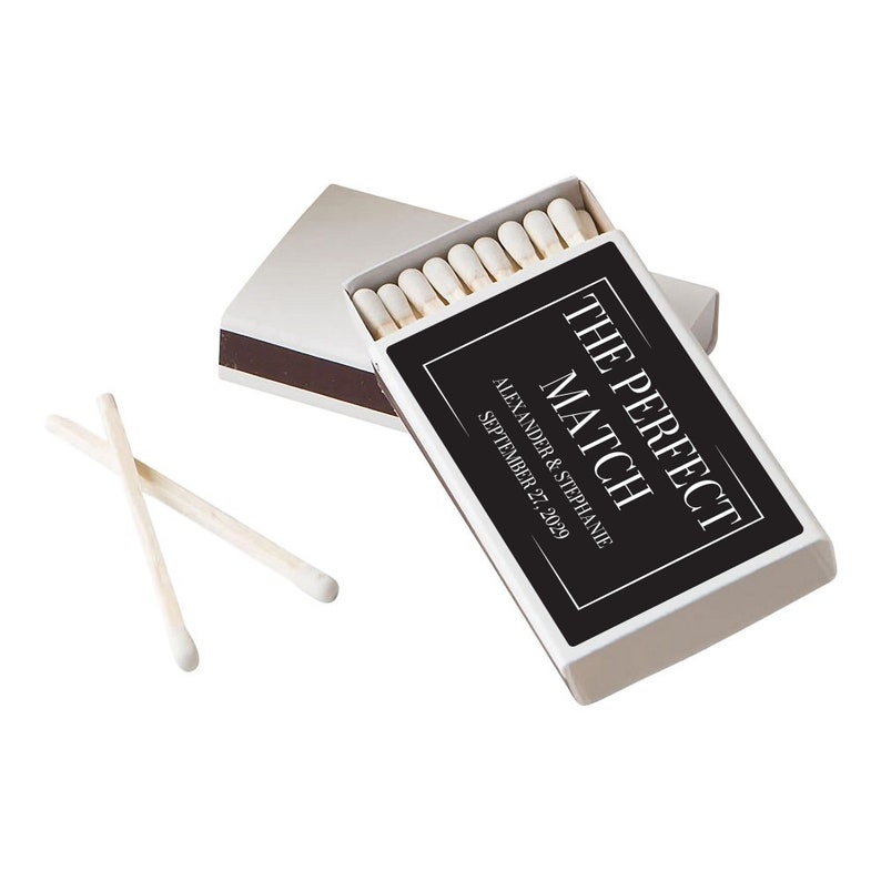 BULK Wedding Matches the Perfect Match Wedding Favor Match Etsy