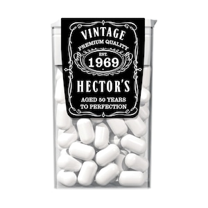 Personalized Birthday Tic Tac Mints - Tic Tac Labels Custom Printed Party Favor Gifts - Tic Tac 1oz Size LABELS ONLY 36pcs