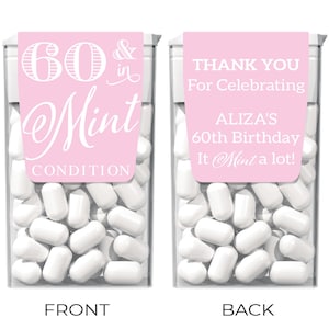 Personalized Birthday Tic Tac Mints - Tic Tac Labels Custom Printed Party Favor Gifts - Tic Tac 1oz Size LABELS ONLY 36pcs