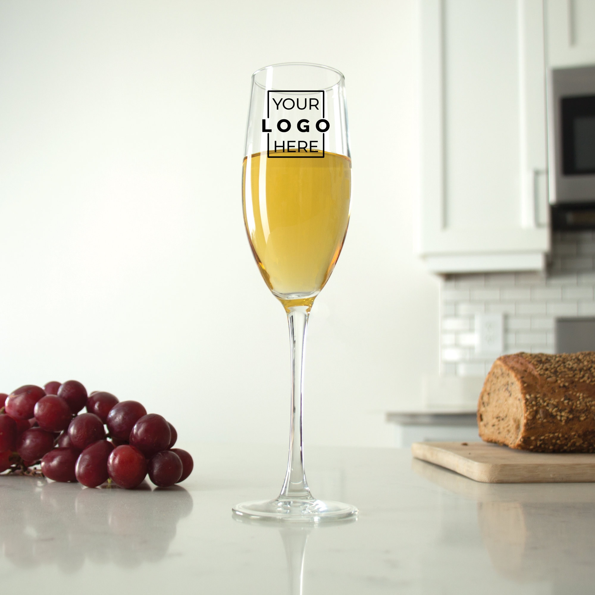 24 pcs - Personalized Champagne Flutes - Add Your Logo Design Brand - Unique Personalized Champagne Flutes - Bulk Promotional Products